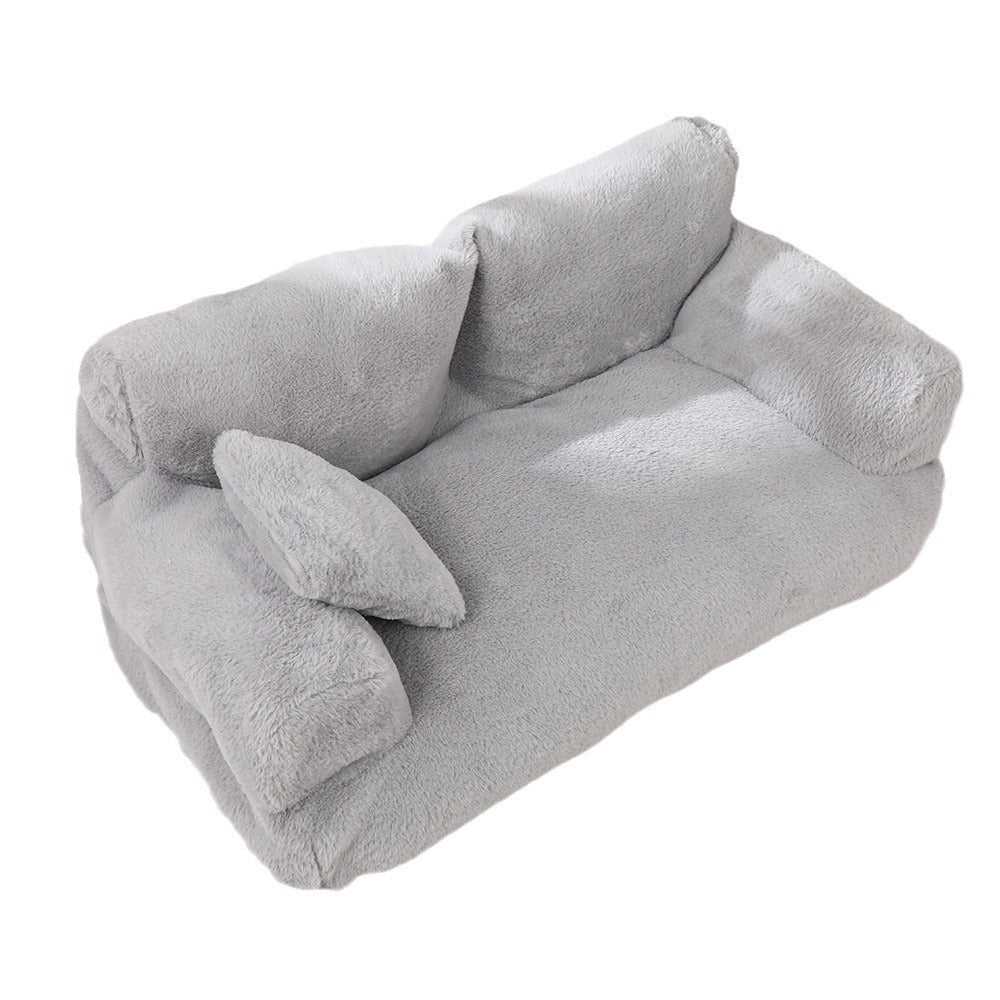 Canapé universel et chaud en peluche pour animaux de compagnie / Warm Universal Rabbit Plush Pet Sofa Nest