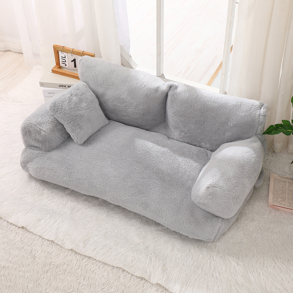 Canapé universel et chaud en peluche pour animaux de compagnie / Warm Universal Rabbit Plush Pet Sofa Nest