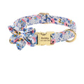Collier imprimé tendance, personnalisable en nylon pour chien, chiot, chat, avec étiquette d'identification gravée / Fashion Printed Dog Collar Personalized Nylon Dog Collar Custom Pet Puppy Cat Collars Engraved ID Tag Collars Dog Accessories