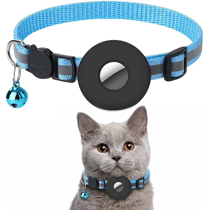 Collier Airtag pour animaux de compagnie avec clochette réfléchissante réglable anti-perte pour chat et chien / Airtag Pet Collar With Bell Reflective Adjustable Anti-lost Cat Dog Collar