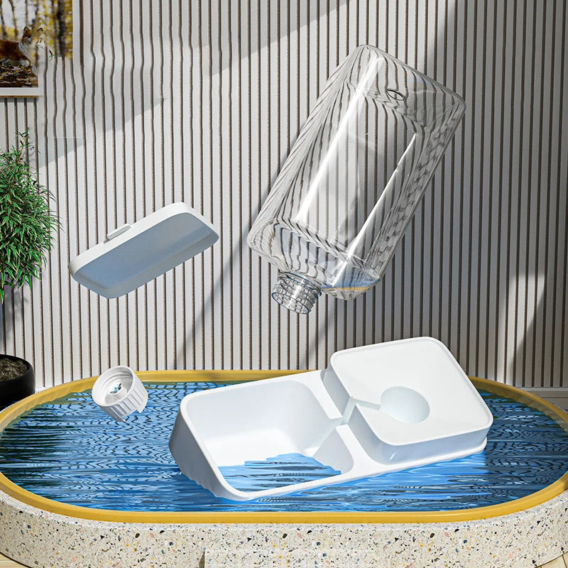 Distributeur d'eau et de nourriture pour chats et chiens / Cat And Dog Water Dispenser Cat Food Automatic Feeder