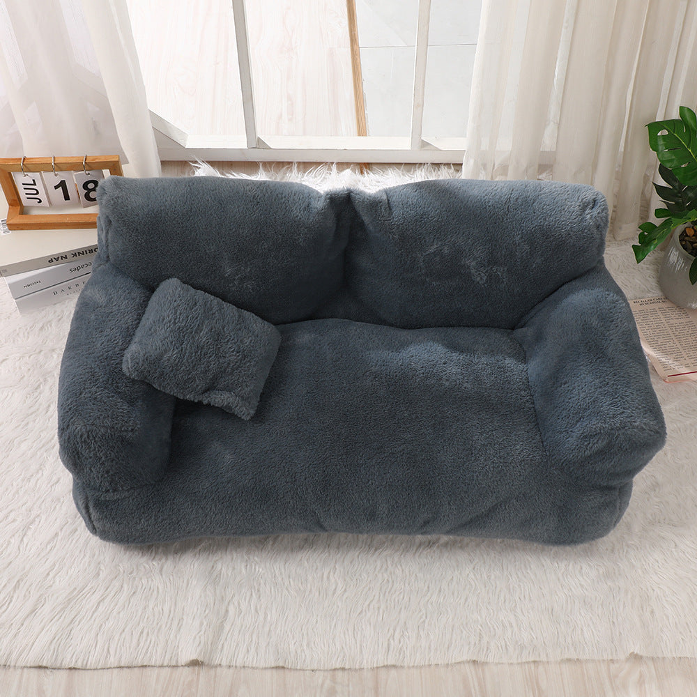 Canapé universel et chaud en peluche pour animaux de compagnie / Warm Universal Rabbit Plush Pet Sofa Nest