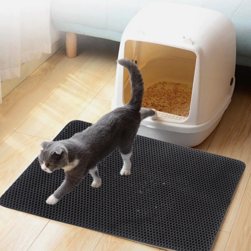 Tapis litière double couche