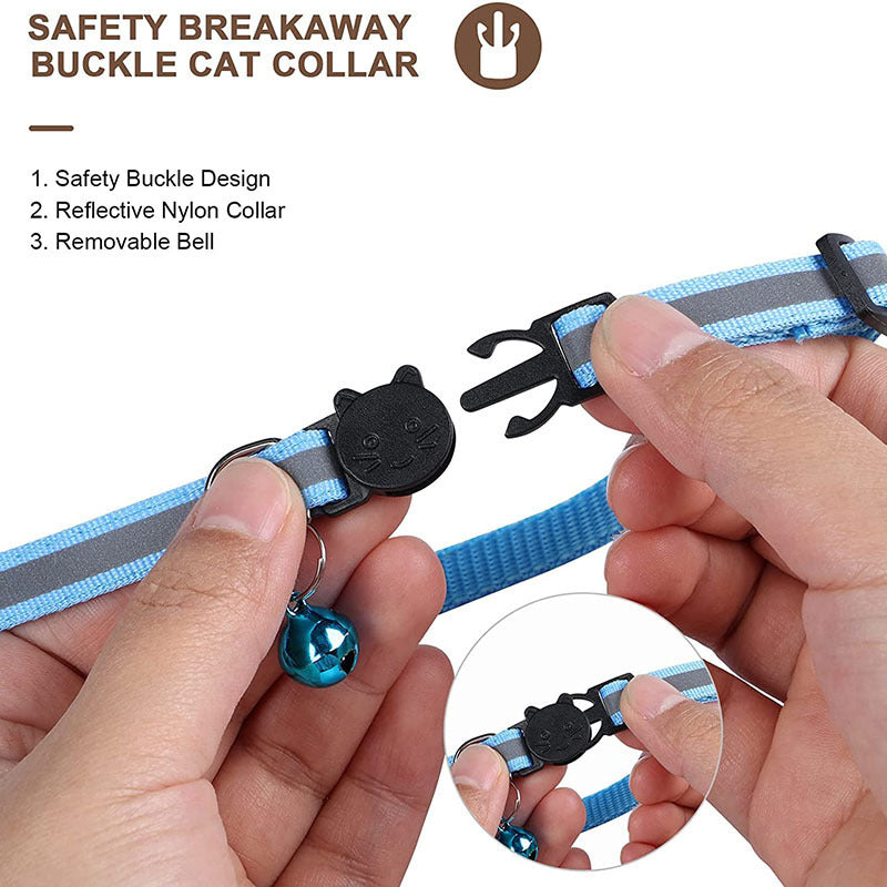 Collier Airtag pour animaux de compagnie avec clochette réfléchissante réglable anti-perte pour chat et chien / Airtag Pet Collar With Bell Reflective Adjustable Anti-lost Cat Dog Collar