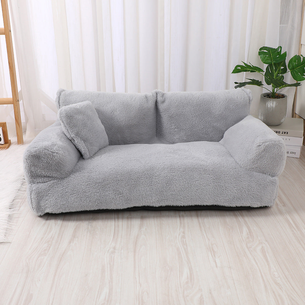 Canapé universel et chaud en peluche pour animaux de compagnie / Warm Universal Rabbit Plush Pet Sofa Nest