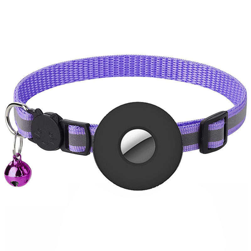 Collier Airtag pour animaux de compagnie avec clochette réfléchissante réglable anti-perte pour chat et chien / Airtag Pet Collar With Bell Reflective Adjustable Anti-lost Cat Dog Collar